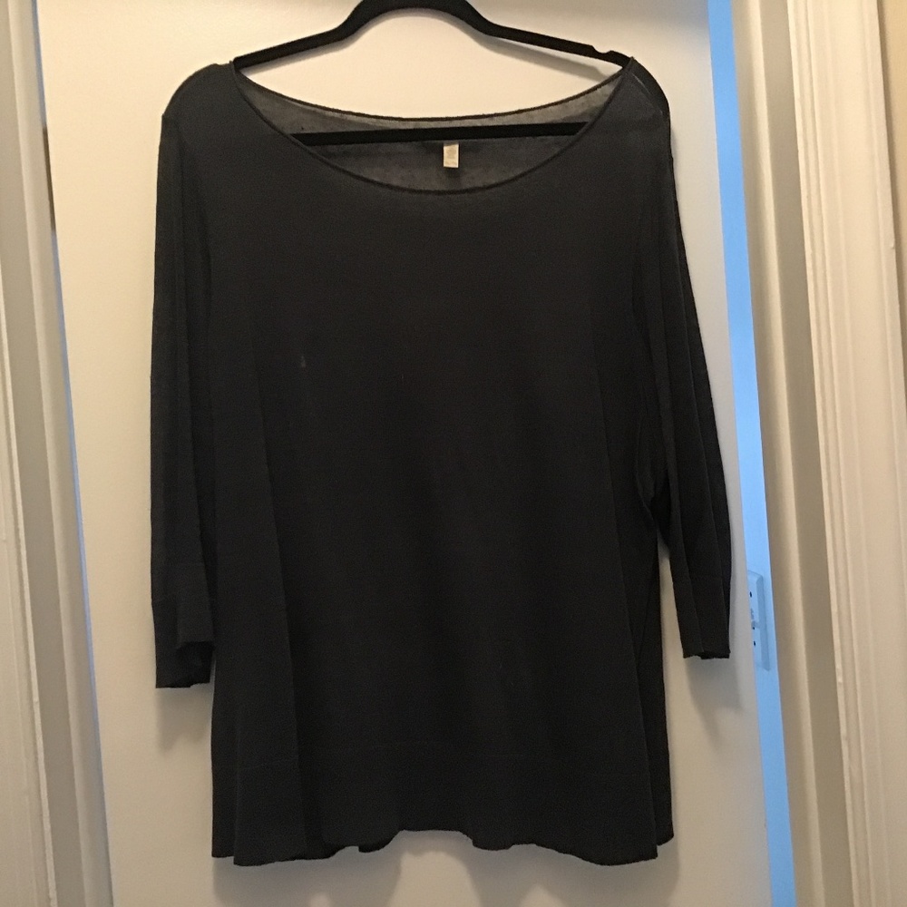 Eileen Fisher XL Charcoal Top